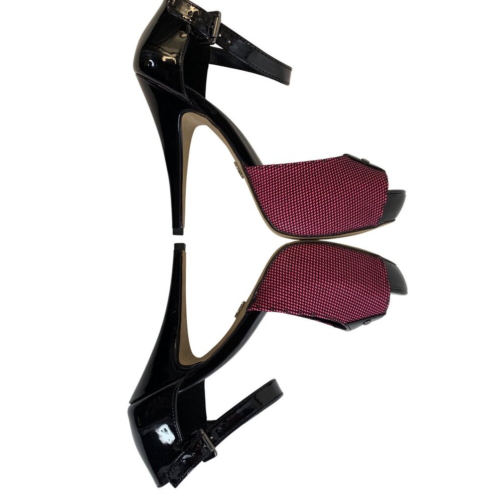 Rock & Republic Black & Pink Open Toe Stiletto Platform Heels Size 8.5 M EUC - Picture 9 of 14